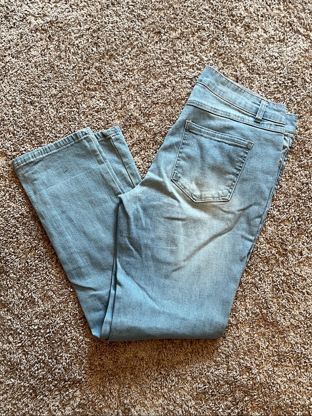 d. jeans Light Blue Straight Leg Jeans, Size 12 Button Fly